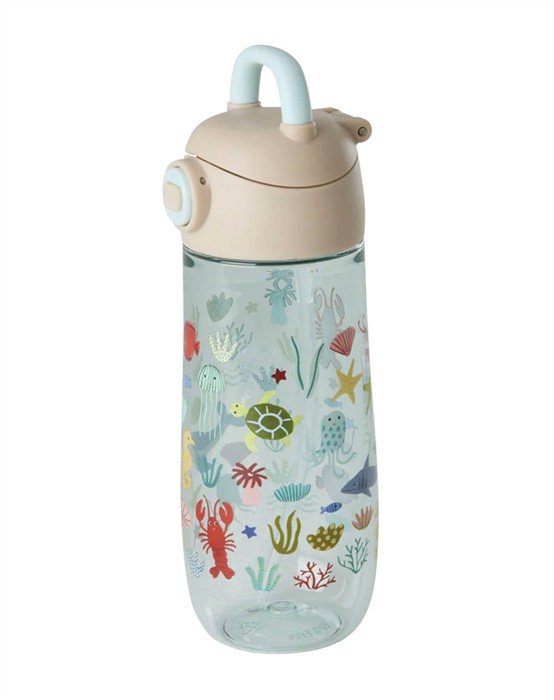 Tritan Drikkedunk - Ocean print - Blå