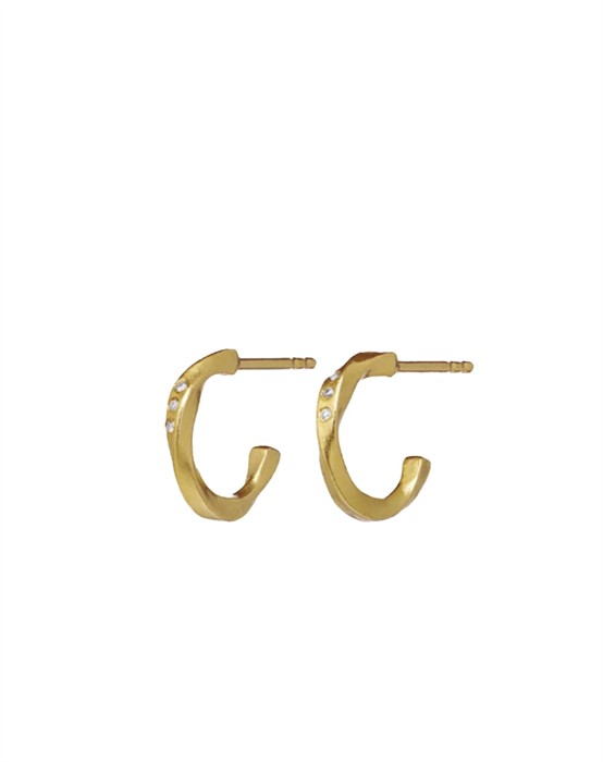 Echo Petite Øreringe - Guld