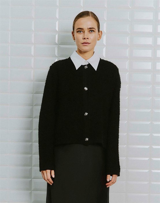 Julia WBL Boucle Cardigan - Black