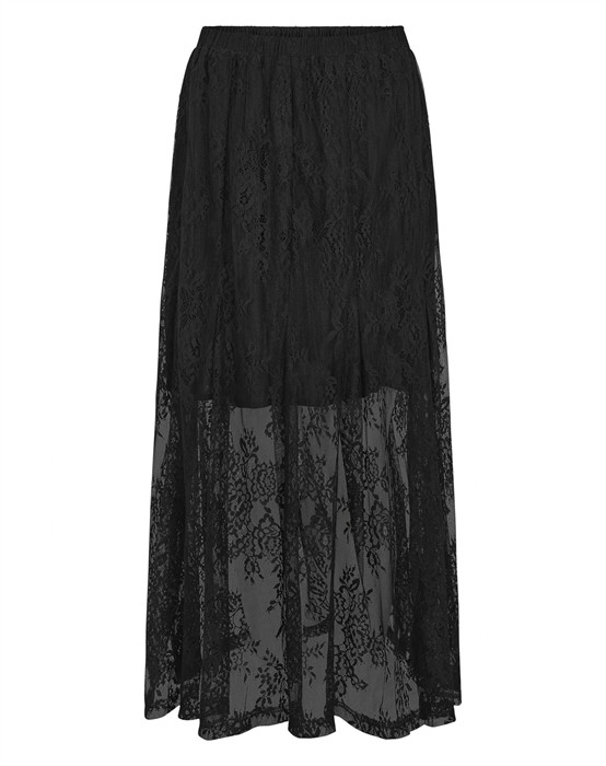 SRLaurel Midi Nederdel - Black