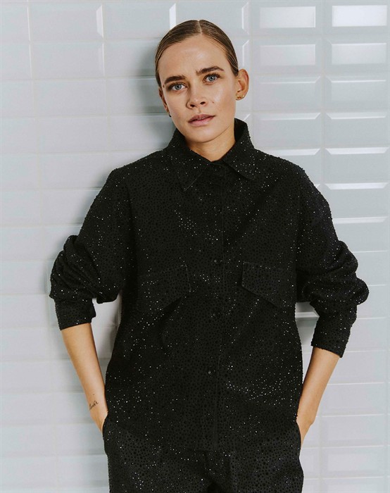 Dayana WBL Denim Deluxe Jakke - Black Denim W/ Stone