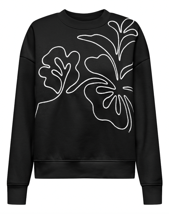 JDY - JDYCanoa Emb Sweater - Black/Emb