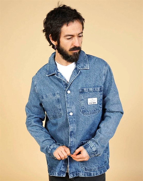 Denim Men\'s Overshirt - Nineties Blue