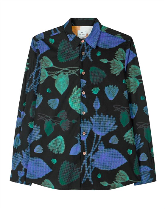 Half Tone Floral Skjorte