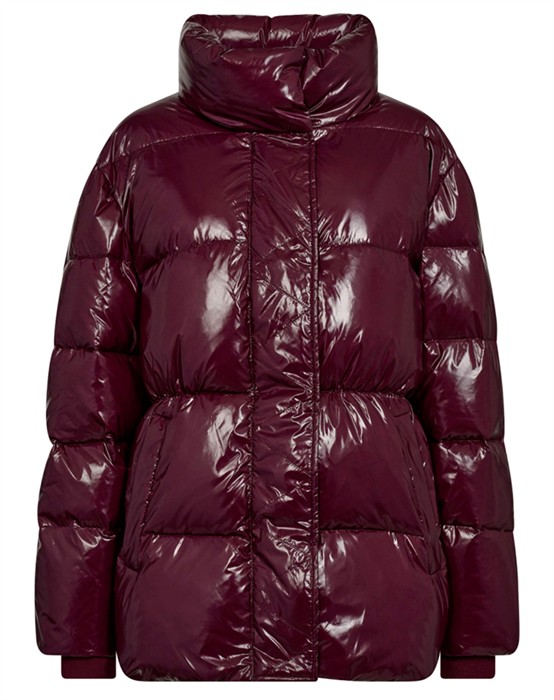 Glossy CC Puffer Jakke - Plum