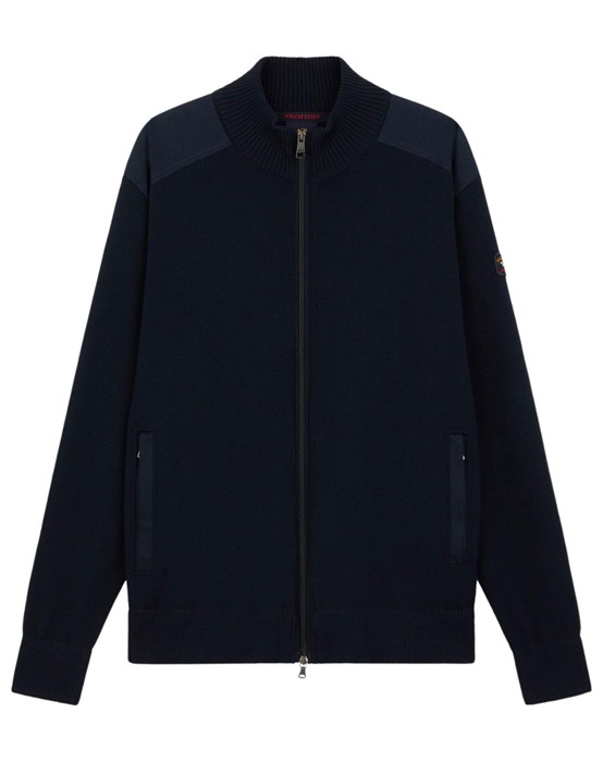 Full Zip Iconic Badge Knit Cardigan