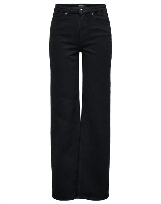 OnlJuicy HW Wide Denim Jeans - Black Denim