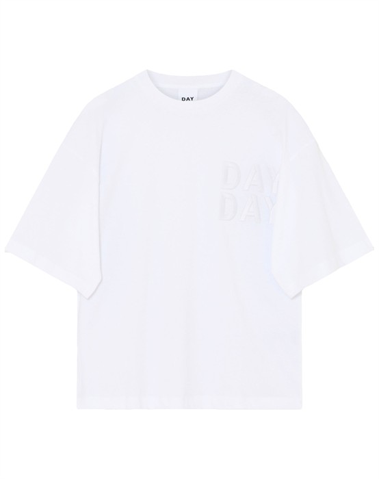 Drew Embroidery Heavy Jersey T-shirt - Bright White 