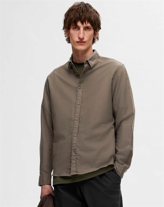 Owen Slim Brushed Skjorte