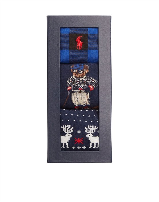 Polo Bear Crew 3-Pak Strømper - Royal/Navy