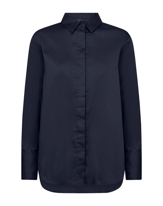 LR-Isla Solid 7 Skjorte - Winter Sky 