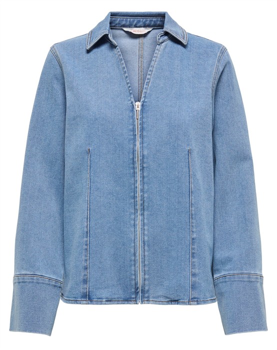 Frida Zip Denim Skjorte