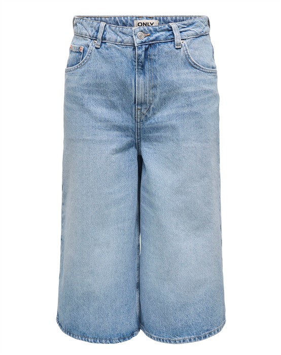Onlhope Wide Long Denim Shorts - Light Blue Denim