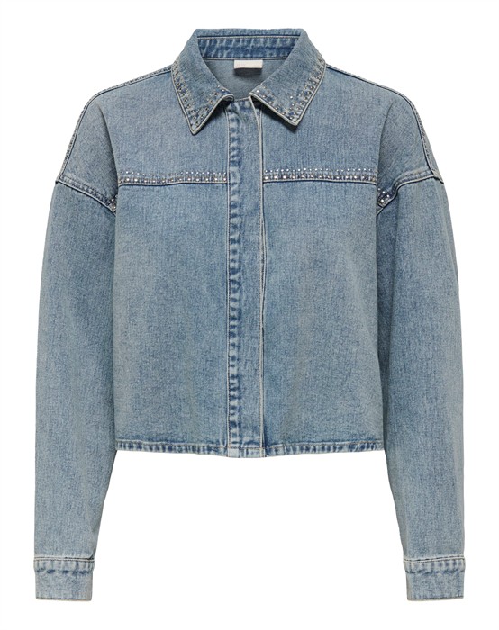 Aspen Cropped Denim Skjorte