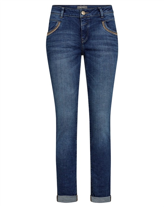 MMNaomi Ricamo Jeans - Mid Blue