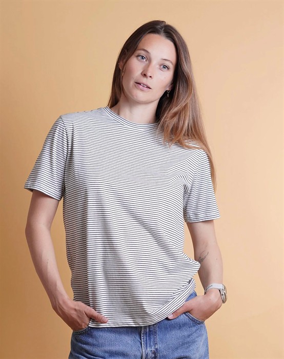 Striped Casual T-shirt - White/Black
