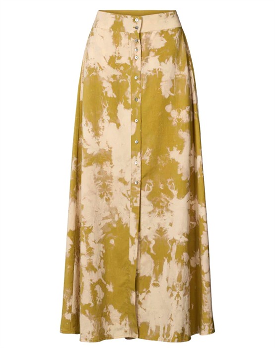 Natja Misty Button Nederdel - Golden Mustard Combo