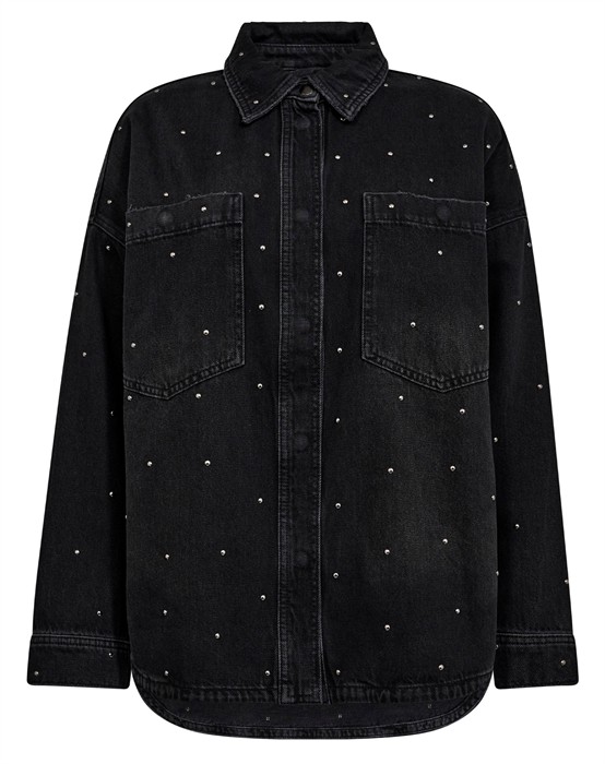 MMEmme Studs Skjorte - Dark Grey Denim