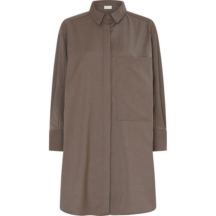 Lyon Long Wool Skjorte