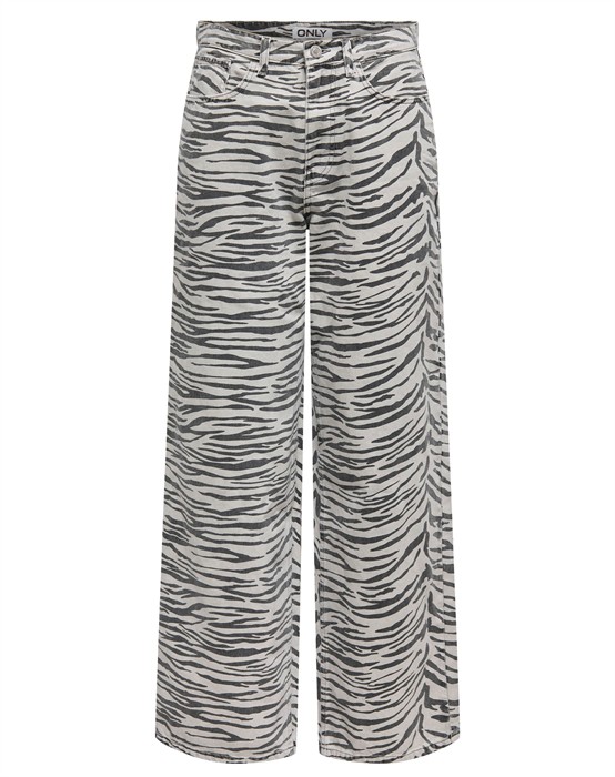 Hope Zebra Wide Denim Jeans