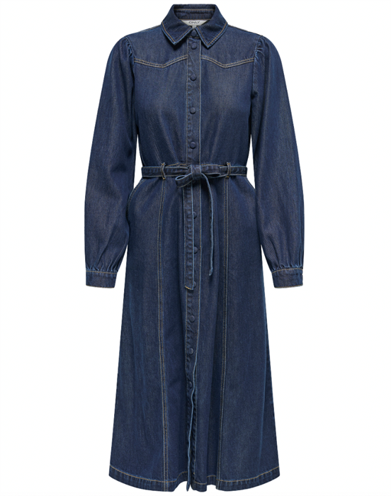OnlJulie Denim Kjole - Dark Blue Denim