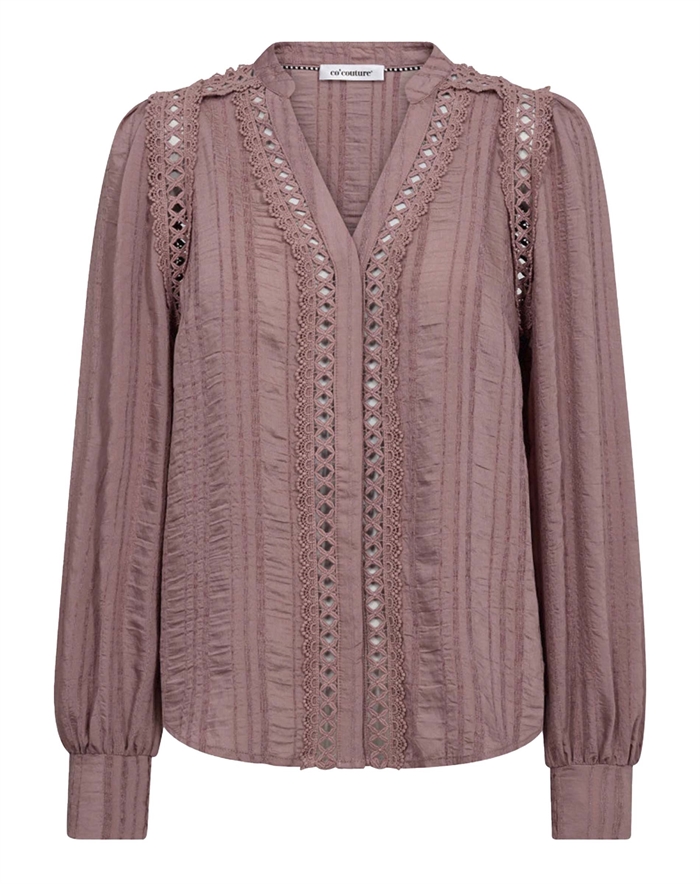 Co´couture - Kesi CC Lace Skjorte - Old Rose