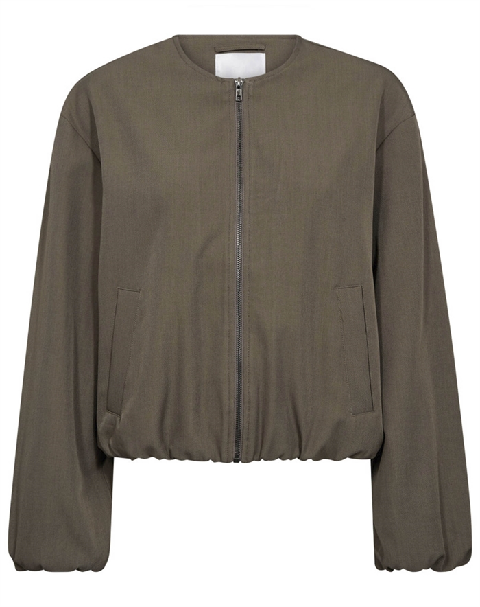 Co´couture - Luna CC Balloon Zip Jakke - Walnut
