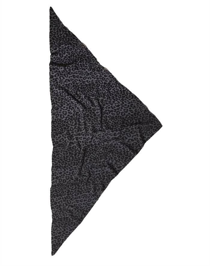 Lala Berlin - Triangle M Printed Cashmere Tørklæde - Asphalt Leo