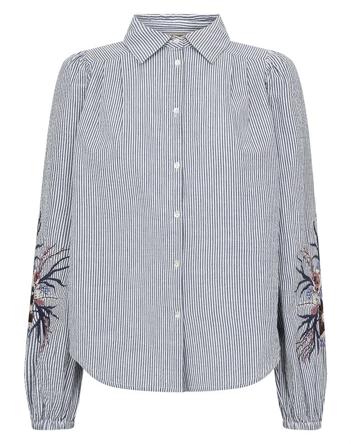 Mos Mosh - MMCiu Oxfo Skjorte - Crown Blue 