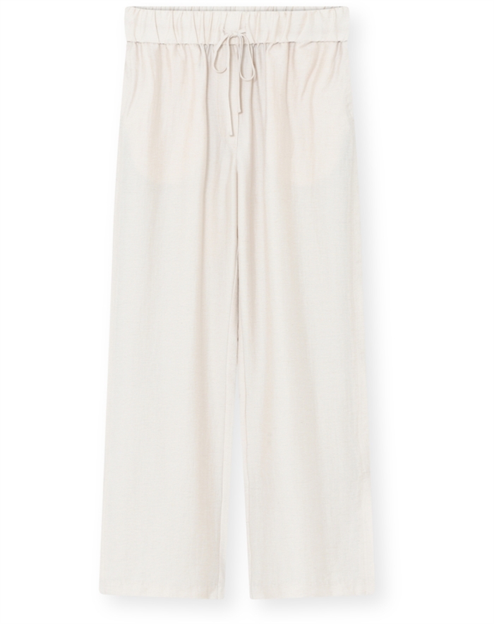 Day Birger et Mikkelsen - Olli Linen Slub Bukser -  Light Sand Melange