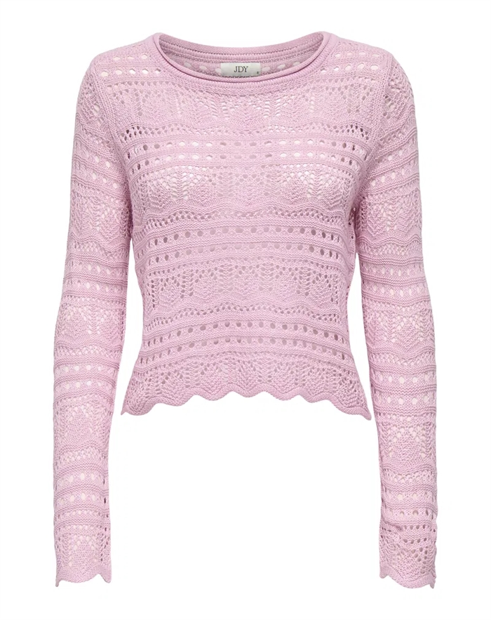 JDY - JDYSun Lay Boatneck Strik - Fragrant Lilac