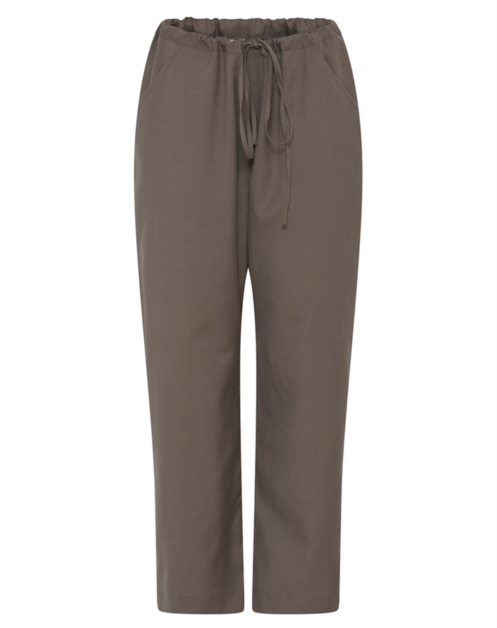 Frau - Milano Wool String Ankel Bukser - Walnut