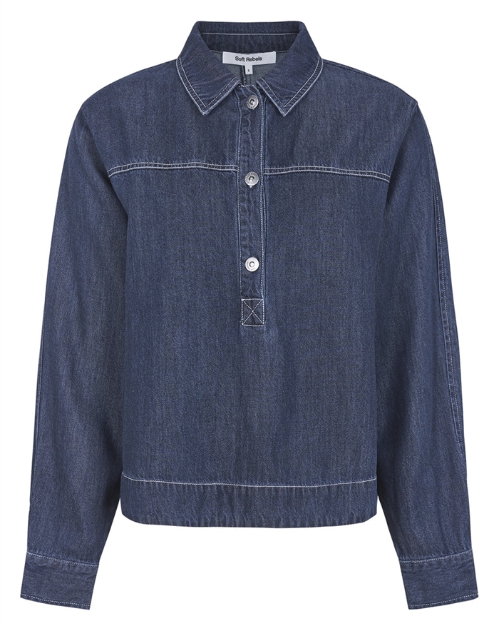 Soft Rebels - SRPortia Bluse - Dark Blue