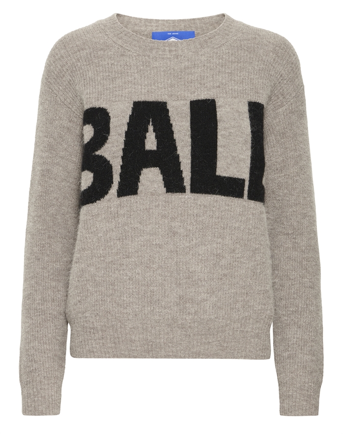 Ball Original - BaStacy Rib Logo Pullover Strik - Vintage Khaki