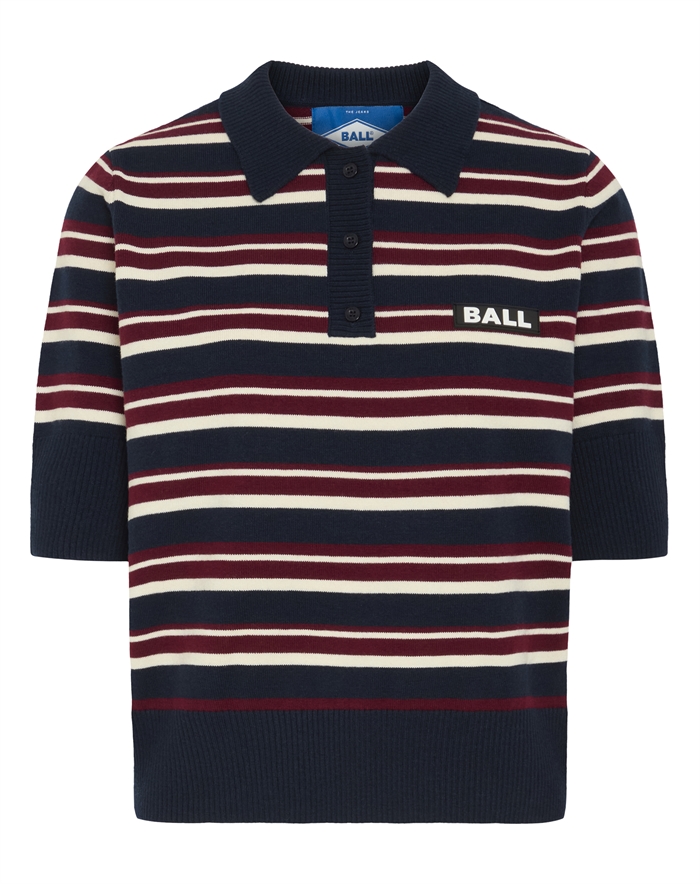 Ball Original - BaMarietta Kortærmet Strik Polo - Sky Captain