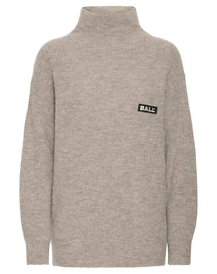 Ball Original - BaStacy High Neck Pullover Strik - Vintage Khaki
