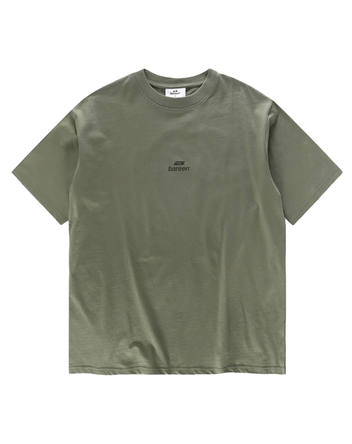 Bareen - Logo Box Fit T-shirt - Olive Green