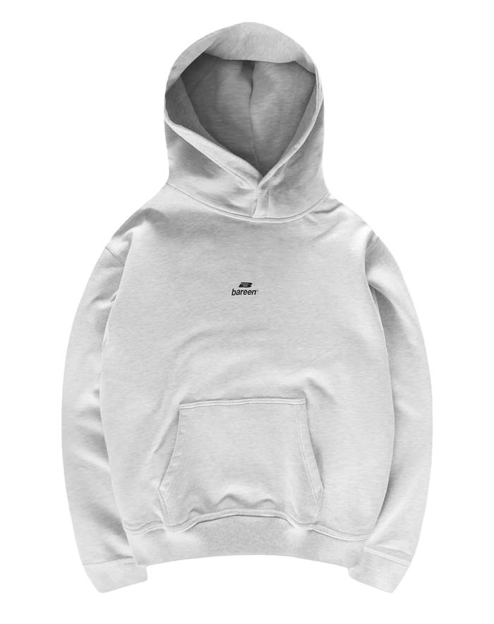 Bareen - Logo Oversized Hoodie - Cloudy Grey