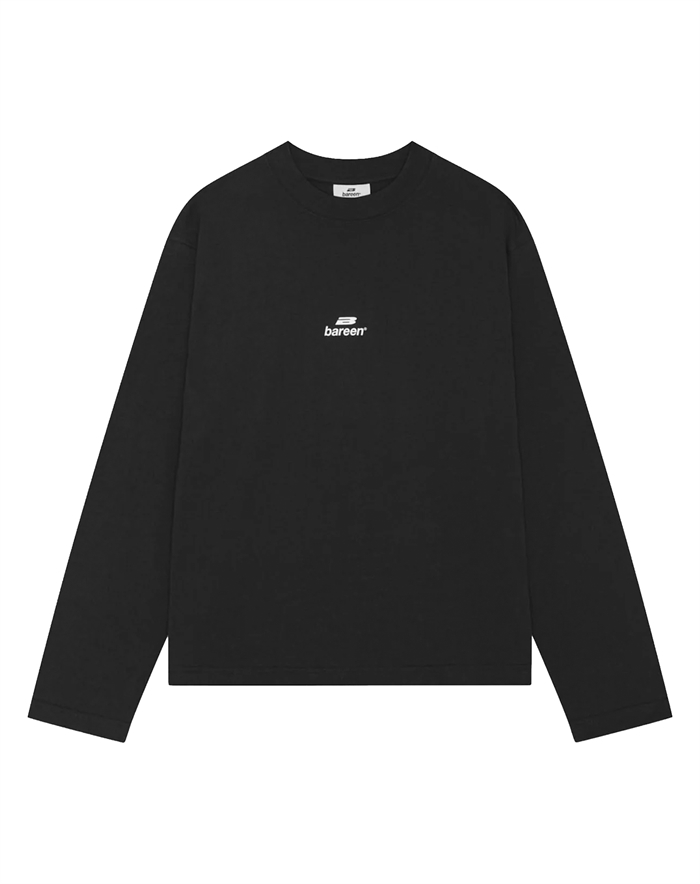 Bareen - Oversized Logo Longsleeve T-shirt - Black