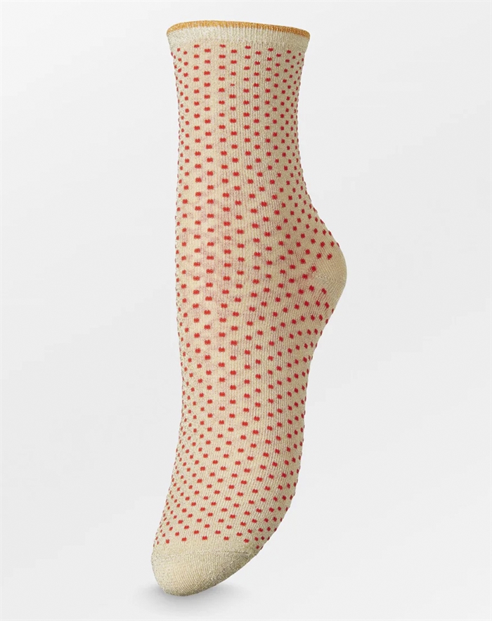 Beck Söndergaard - Dina Small Dots Strømper - Red Love