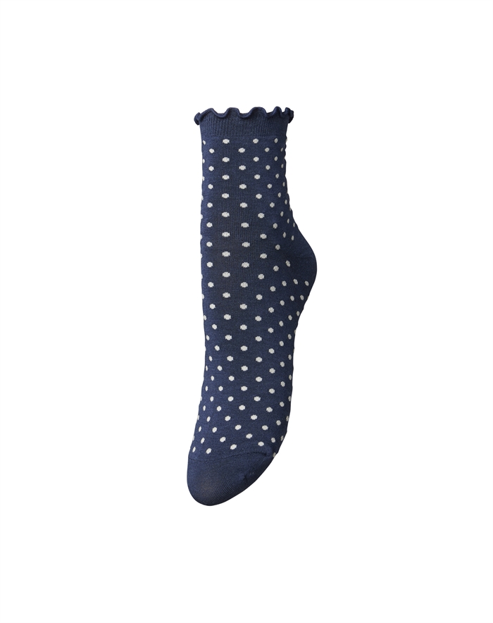 Beck Söndergaard - Dotted Frilla Short Strømpe - Naval Acad Blue 