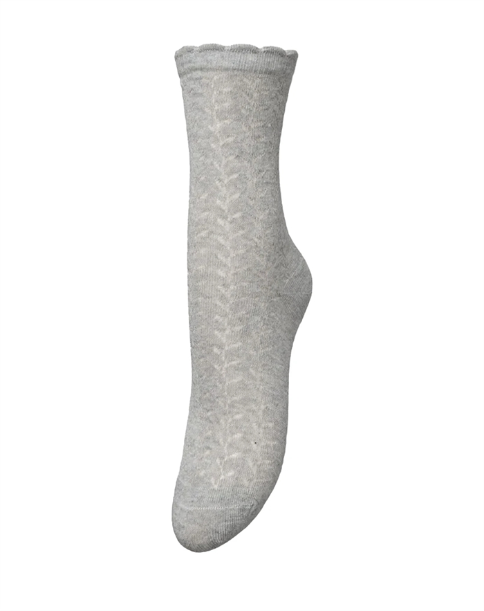 Beck Söndergaard - Leofa Cotta Strømper - Light Grey Melange 