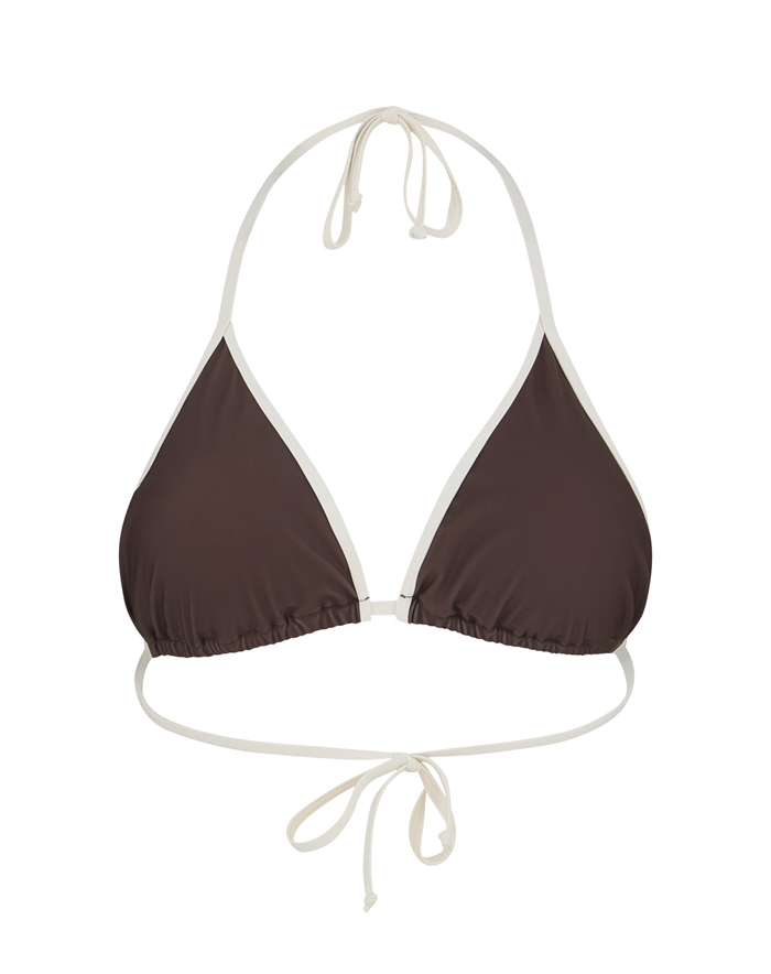 Beck Söndergaard - Contrast Bel Bikini Top - Hot Fudge Brown