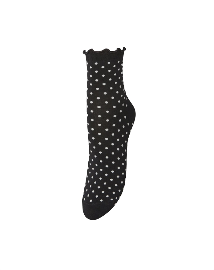 Beck Söndergaard - Dotted Frilla Short Strømpe - Black
