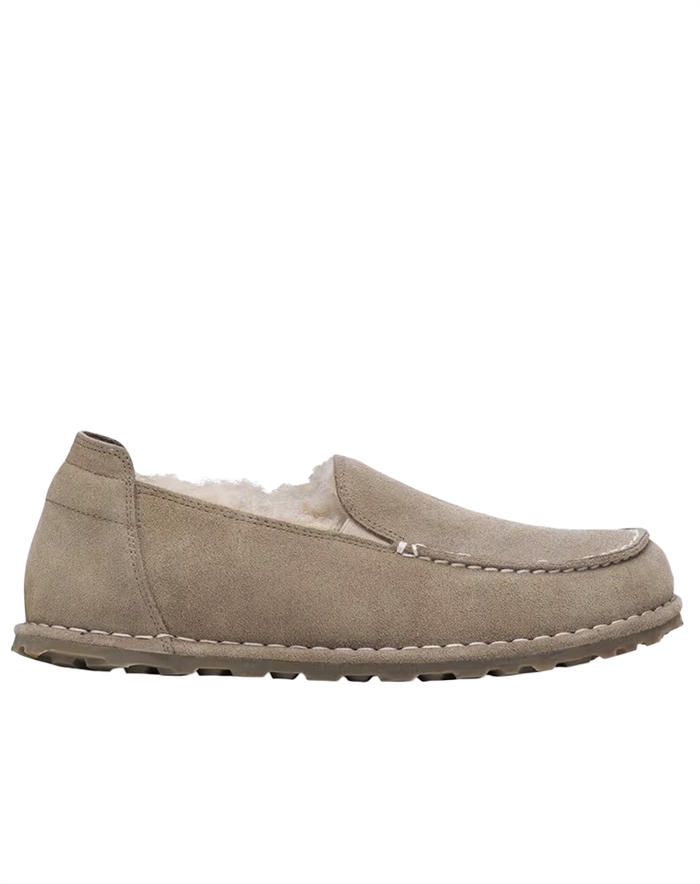 Birkenstock - Utti Shearling Suede Leather Sko - Taupe