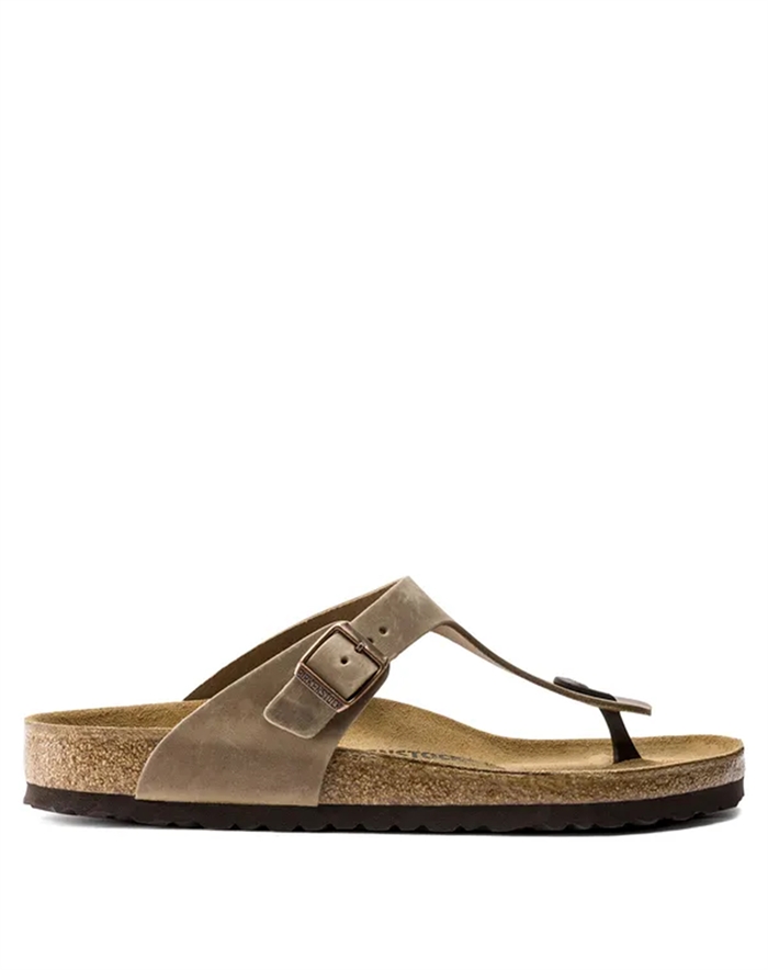 Birkenstock - Gizeh Oiled Leather Sandal - Tobacco Brown