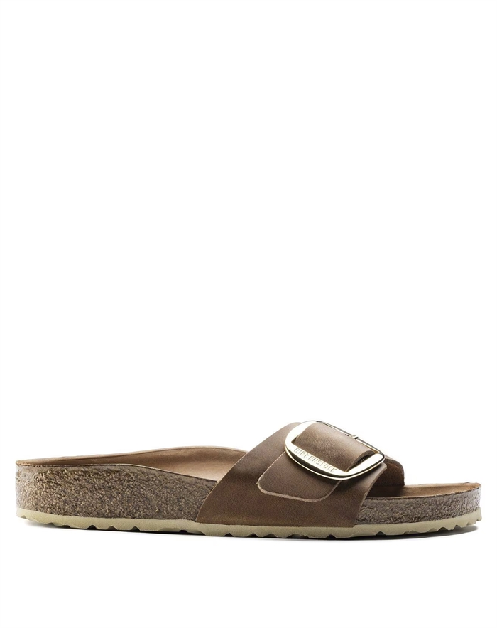 Birkenstock - Madrid Big Buckle Oiled Leather Sandal - Cognac