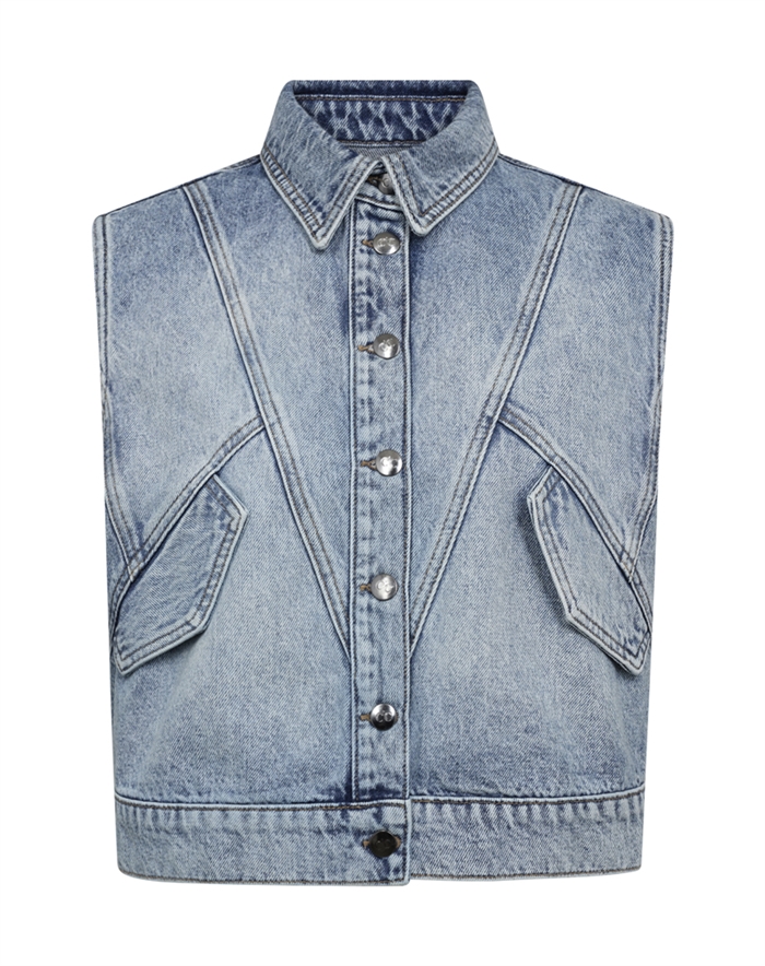 Co\'Couture - Bowie CC Denim Vest - Fade Denim