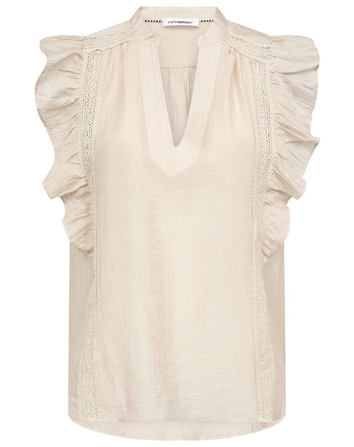 Co\'Couture - AviCC Lace V-Top - Mink