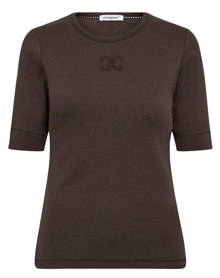 Co\'Couture - Granny CC Embroidery T-shirt - Mocca